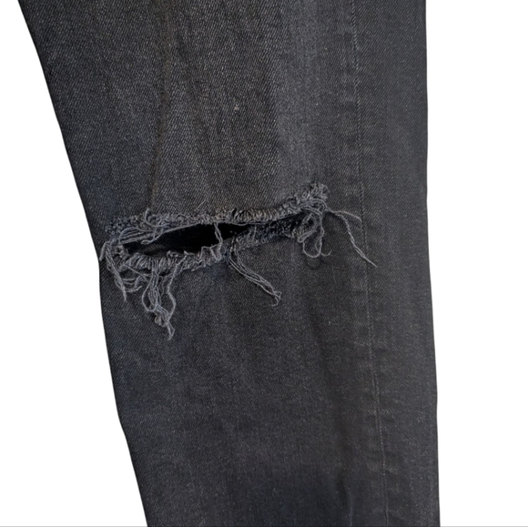Pilcro Anthropologie vintage straight jean black size 32 distressed - Picture 4 of 12